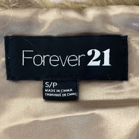 Forever 21 Shaggy Faux Fur Brown Vest Size Small - Picture 5 of 11